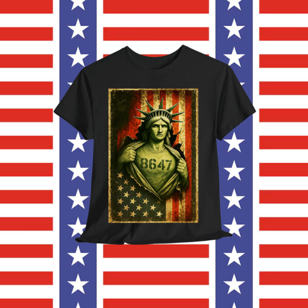 No Kings 8647 Design Statue Liberty Activist T-Shirt