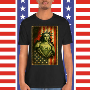 No Kings 8647 Design Statue Liberty Activist T-Shirt