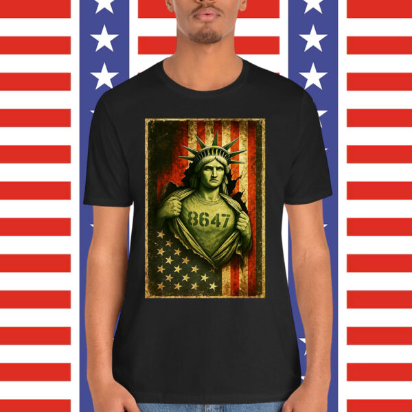 No Kings 8647 Design Statue Liberty Activist T-Shirt