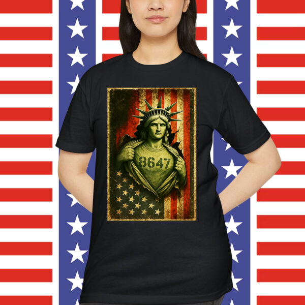 No Kings 8647 Design Statue Liberty Activist T-Shirt