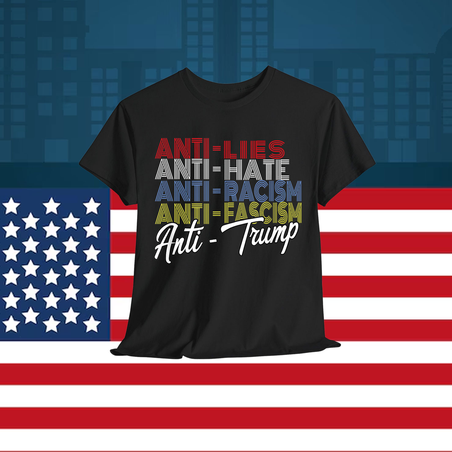 Anti Trump Hate Lies and Fascism Resist Vote Nov Shirt