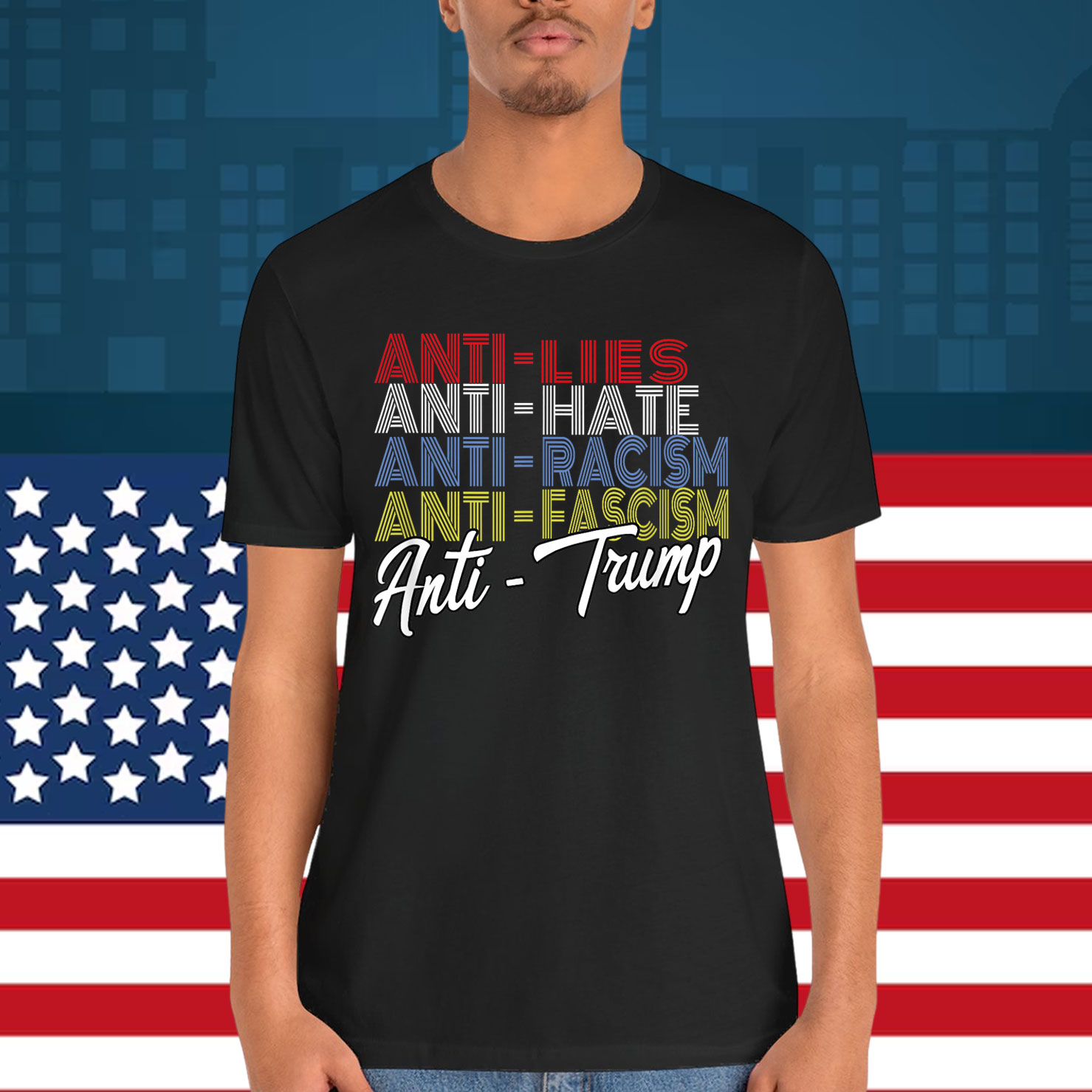 Anti Trump Hate Lies and Fascism Resist Vote Nov Shirt