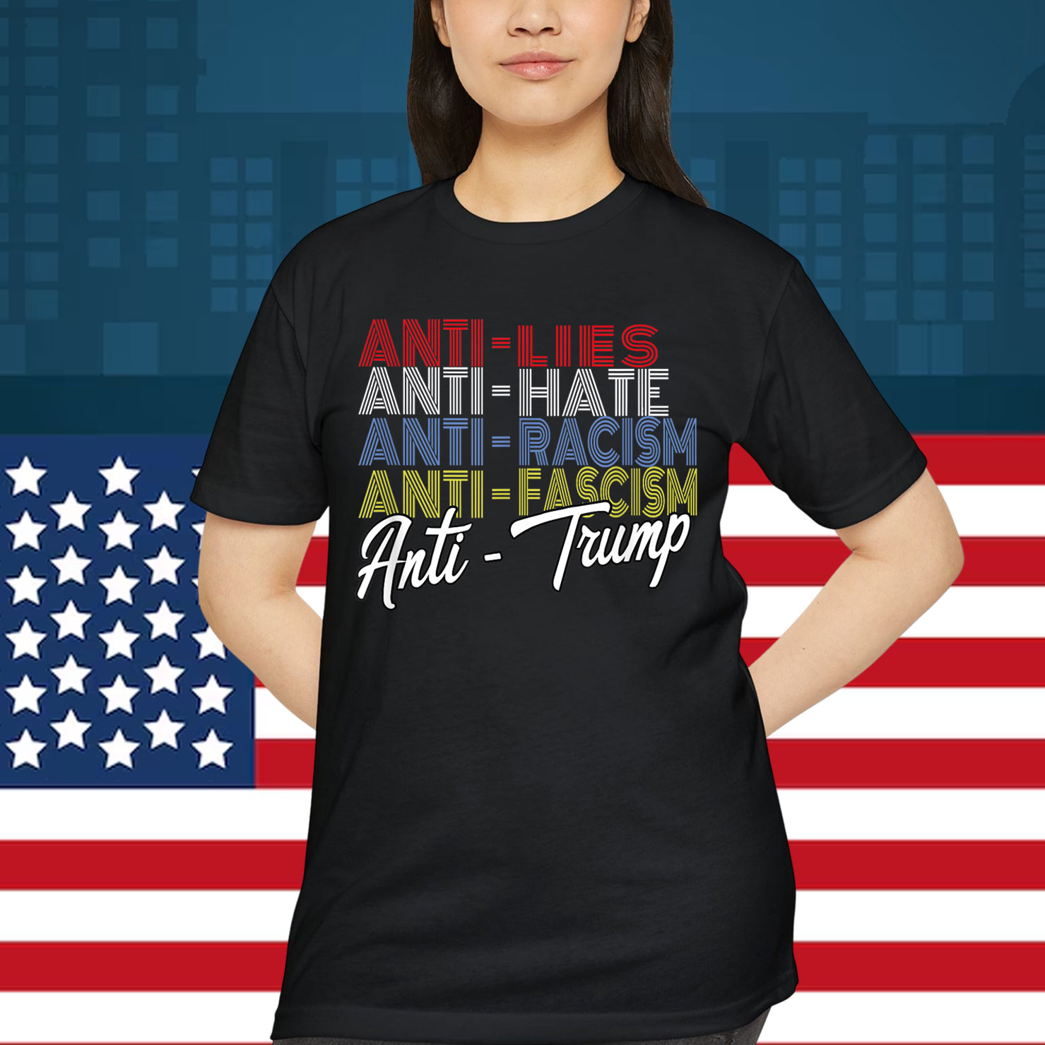Anti Trump Hate Lies and Fascism Resist Vote Nov Shirt