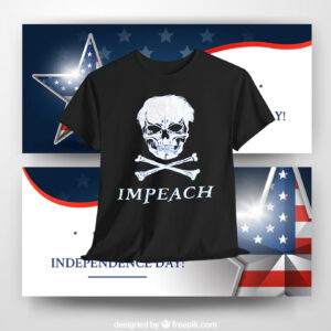Black Punk Pirate Flag Impeach Shirt