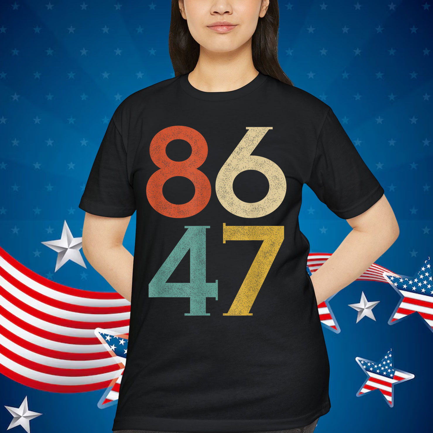 Classic Vintage 80s Style 86 47 Anti Trump Shirt