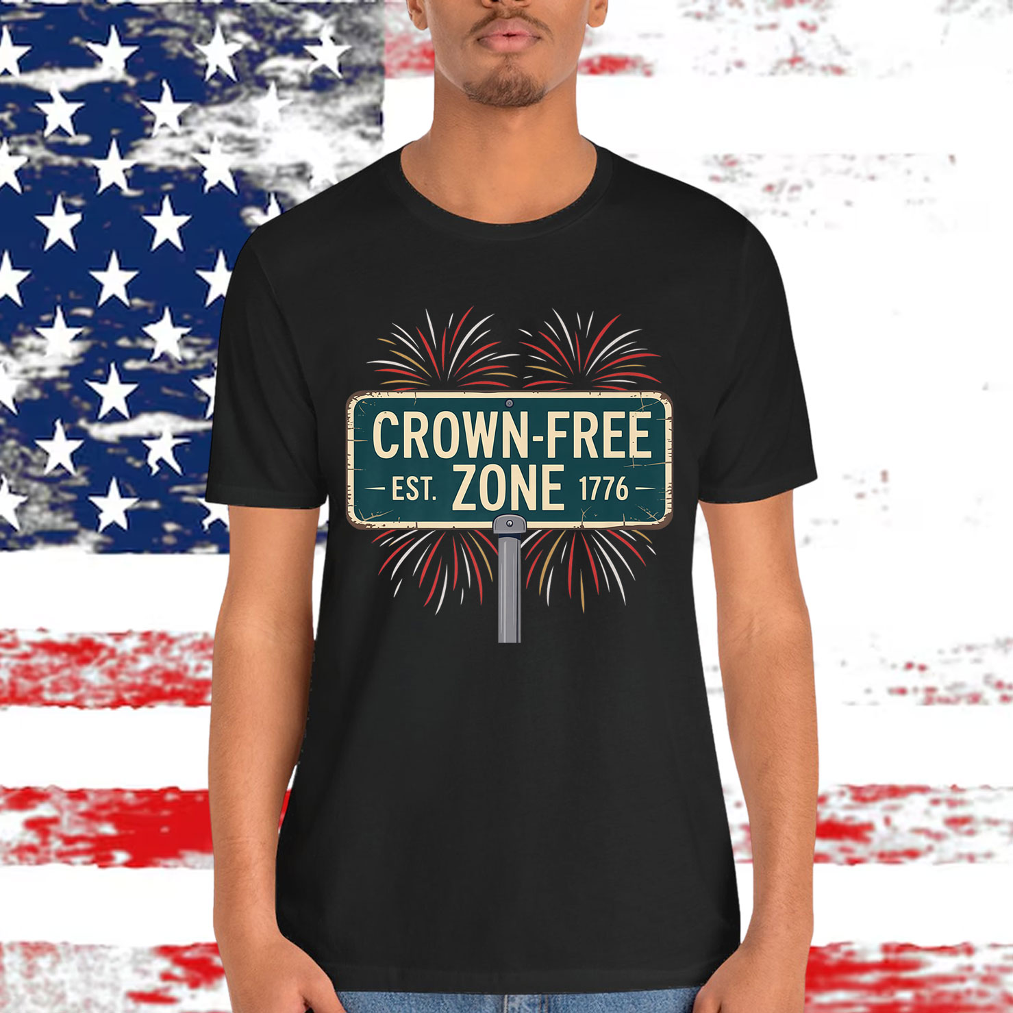 Crown Free Zone No Kings In America Since 1776 Shirt