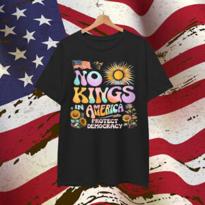Floral 70s Women No King Democracy In American Retro Shirt