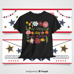 Floral No Kings Day June 14,2025 Shirt