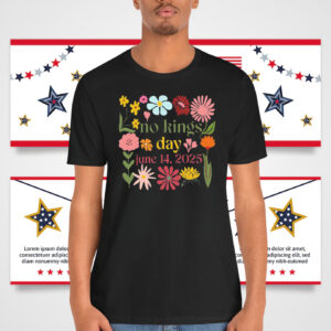 Floral No Kings Day June 14,2025 Shirt