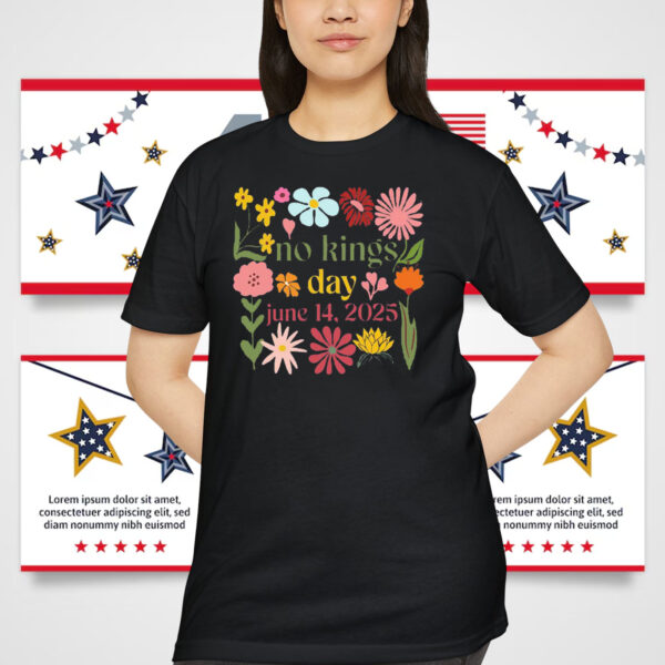 Floral No Kings Day June 14,2025 Shirt