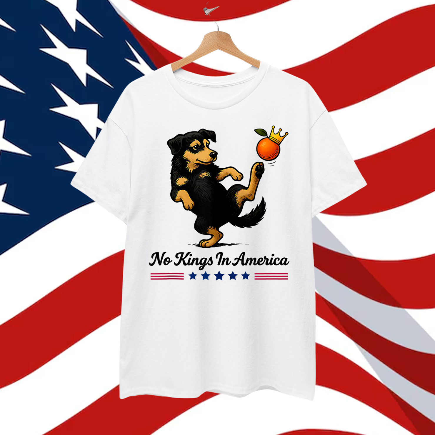 Funny Dog Tees No Kings In America We The People Political Shirt