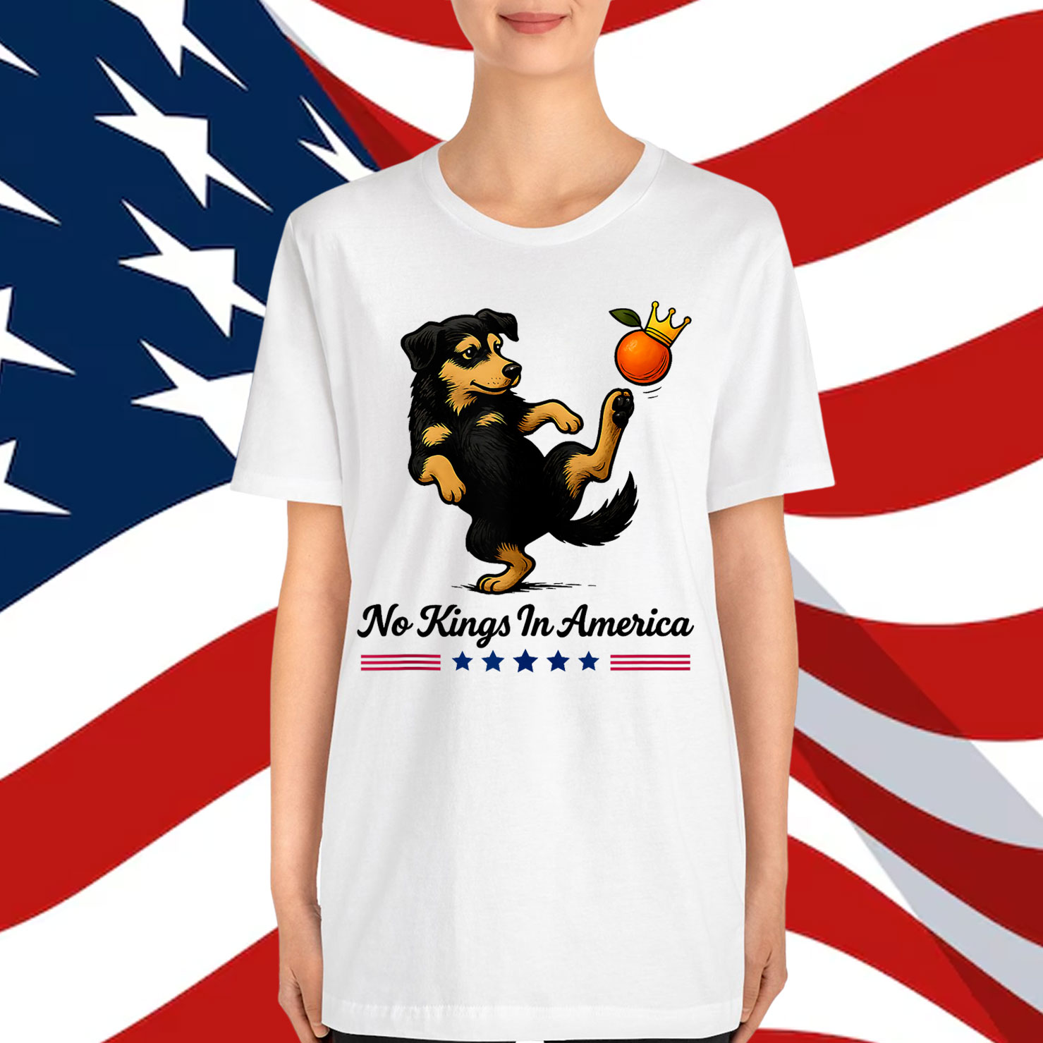 Funny Dog Tees No Kings In America We The People Political Shirt
