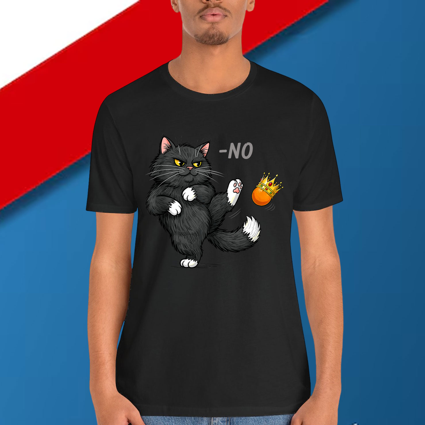 Funny No Kings In America Cat Political No Royalty Shirt