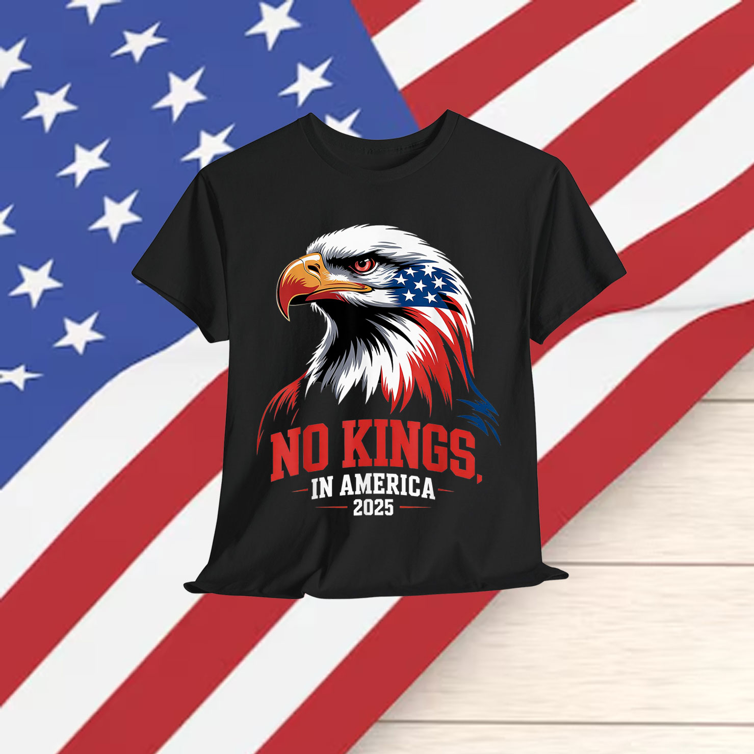 Funny No Kings In America Men American Shirt