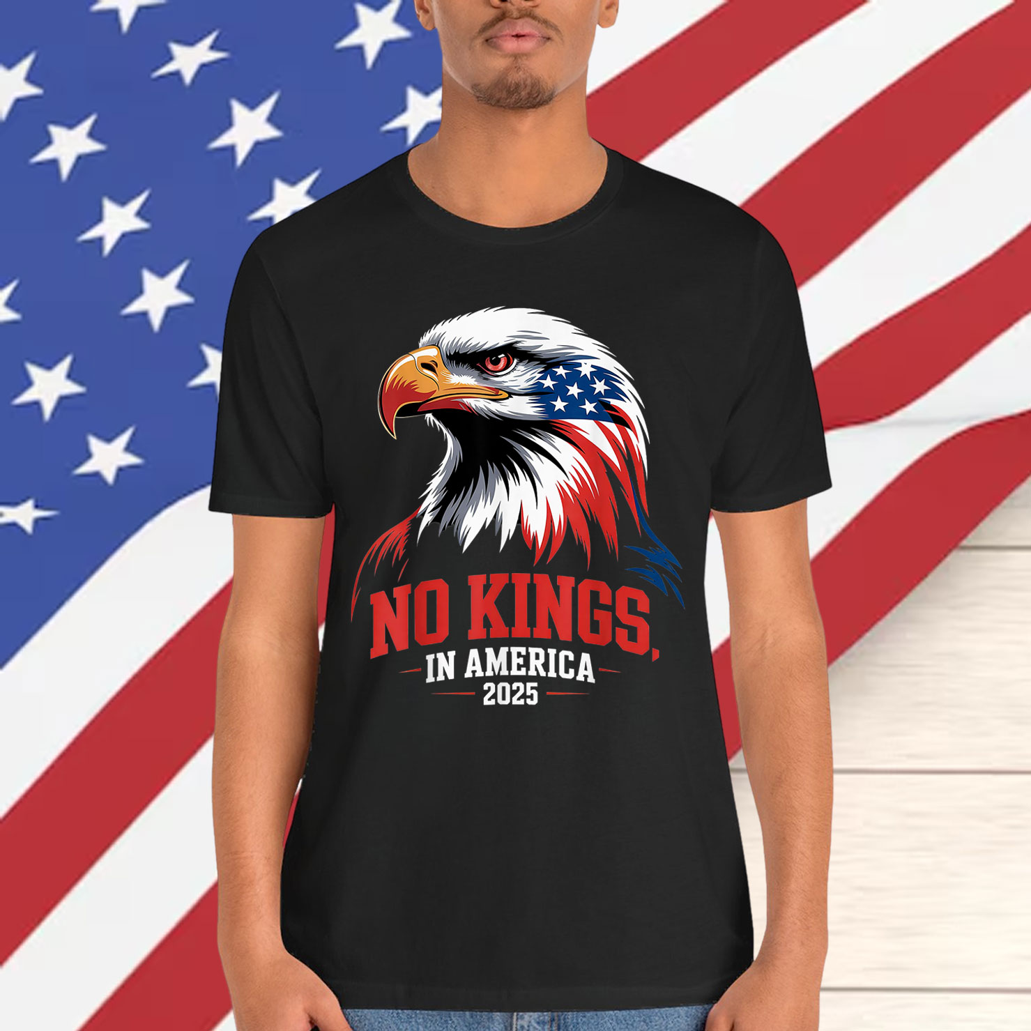Funny No Kings In America Men American Shirt
