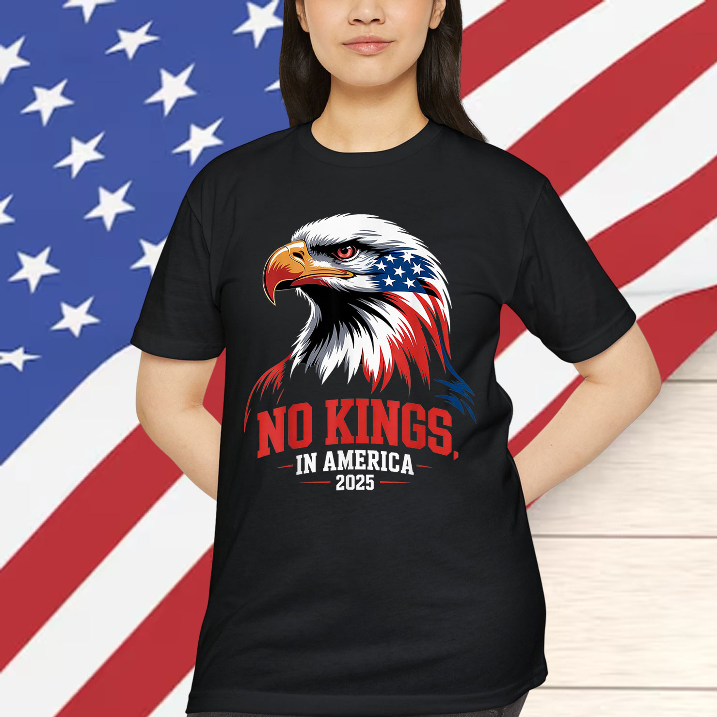 Funny No Kings In America Men American Shirt