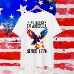 Funny No Kings Since 1776 Bald Eagle 4th Of July Shirt