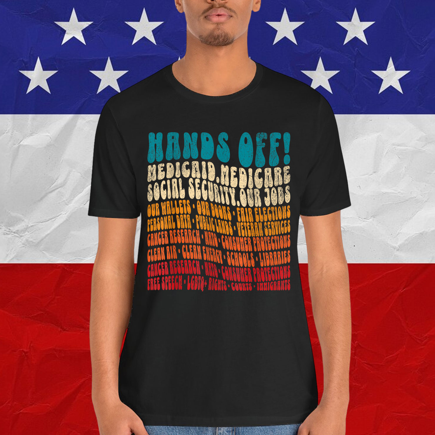 Hands Off Protest Fight Resist Protect Men Shirt
