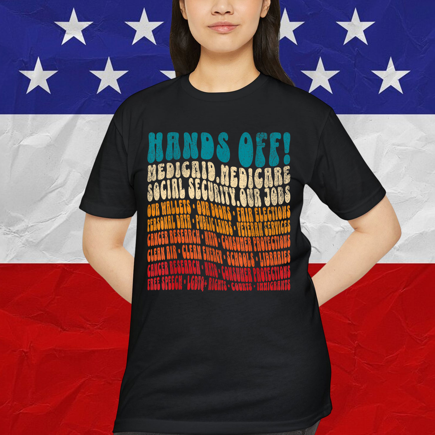 Hands Off Protest Fight Resist Protect Men Shirt