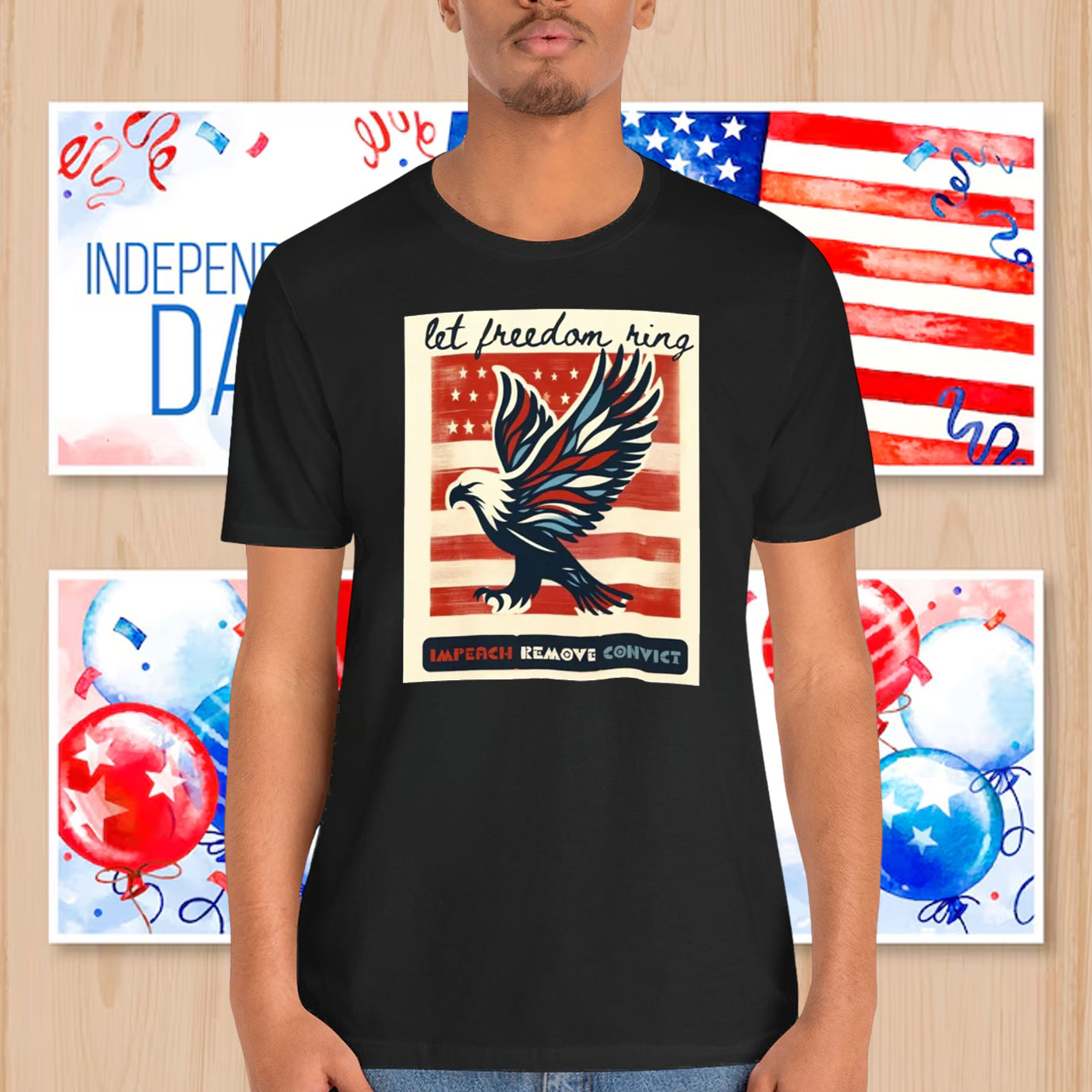Impeach Remove Convict Let Freedom Ring Shirt