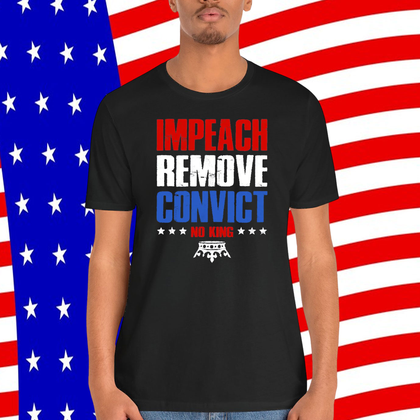 Impeach Remove Convict No Kings Unisex Shirt