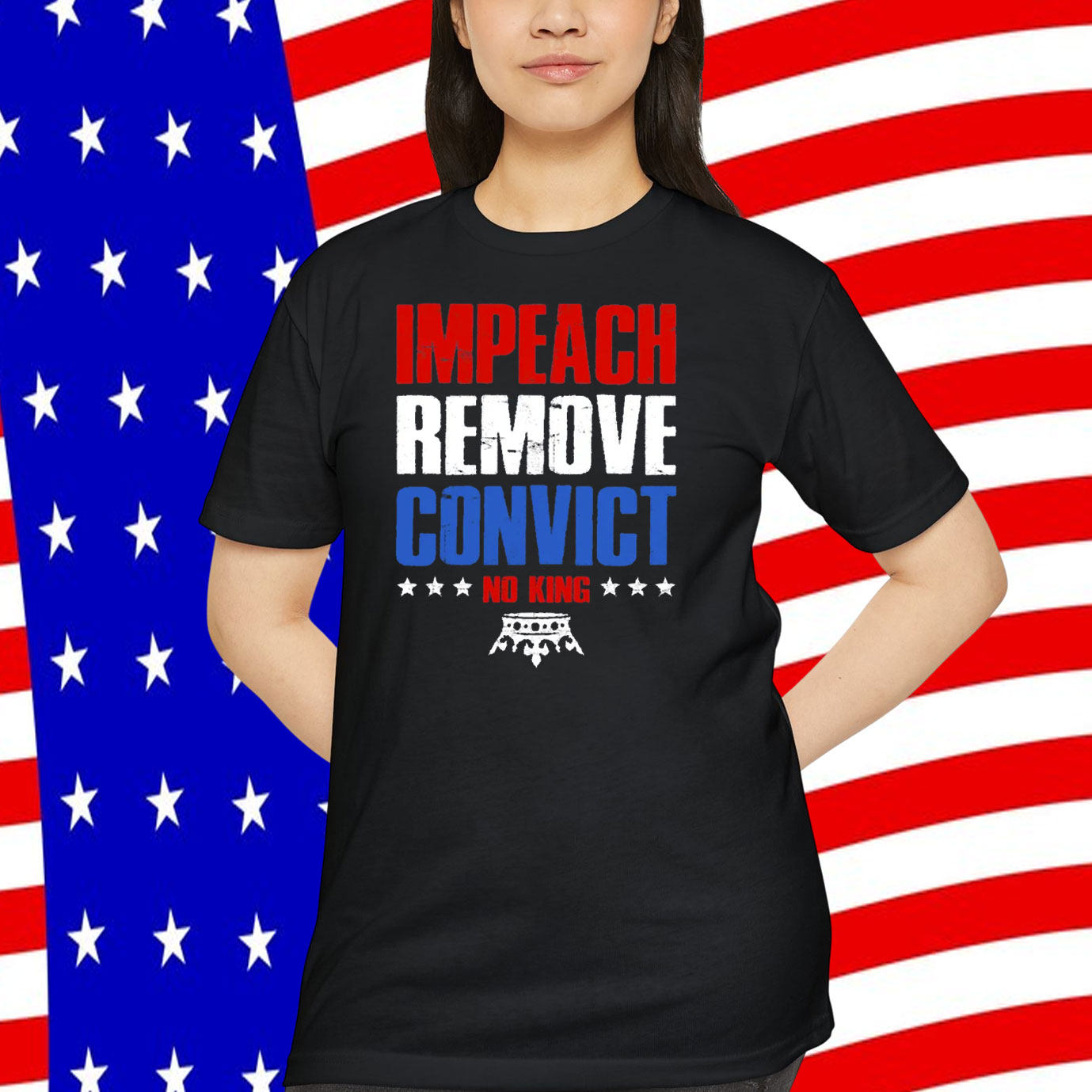 Impeach Remove Convict No Kings Unisex Shirt