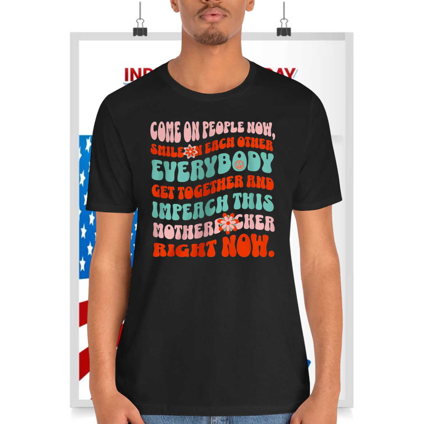Impeach Trump Floral Shirt