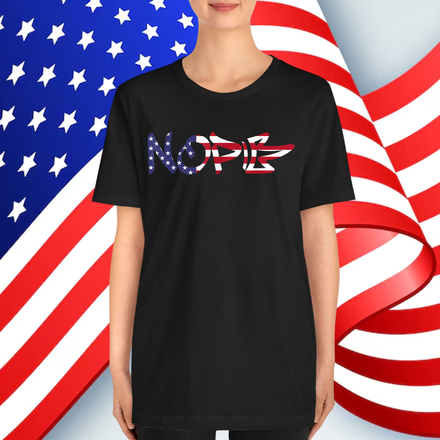 NOPE No Kings In America Protest Sign USA Shirt