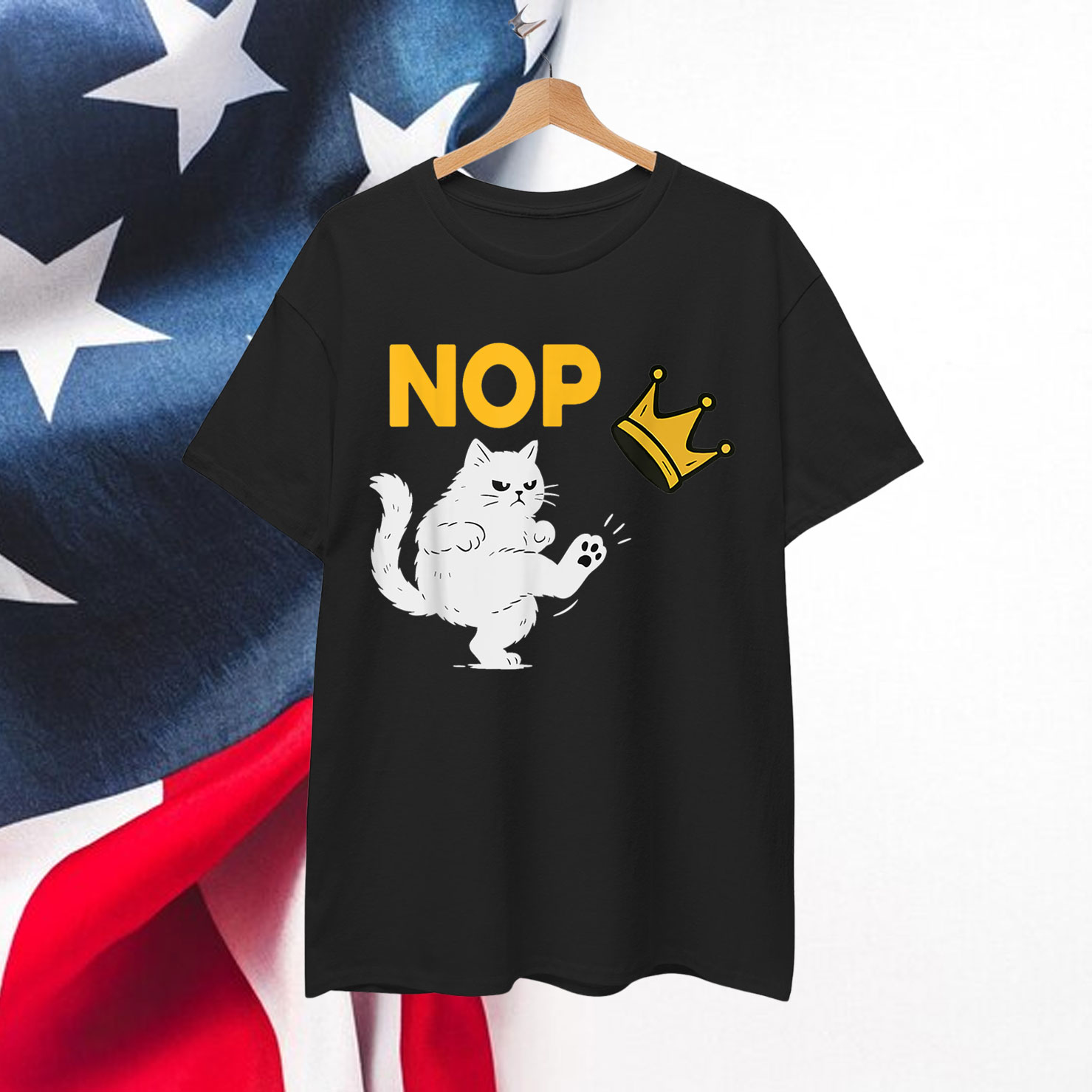 NOPE No Kings in America Black Cat Pro Democracy Shirt