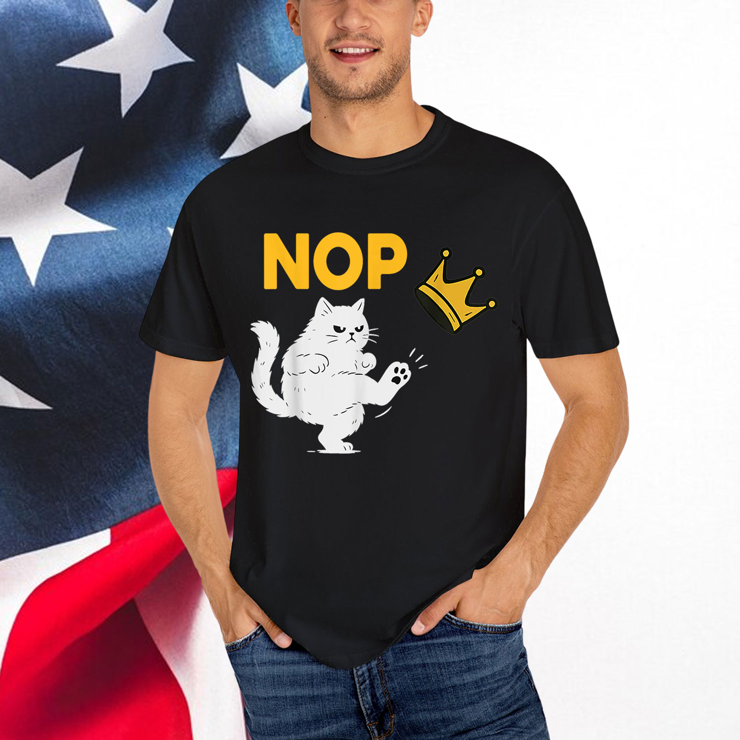 NOPE No Kings in America Black Cat Pro Democracy Shirt