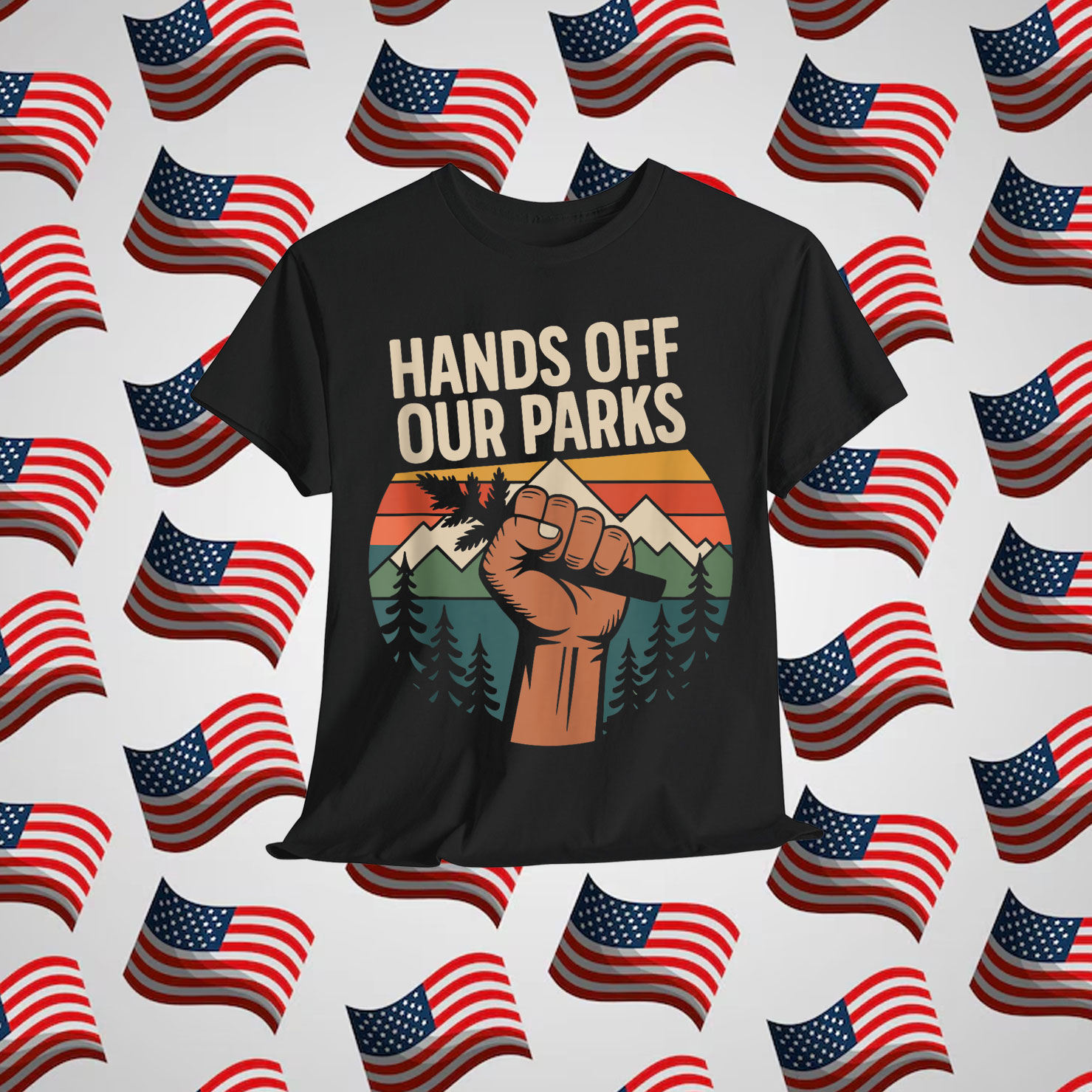 National Parks Vintage Retro Sunset Shirt