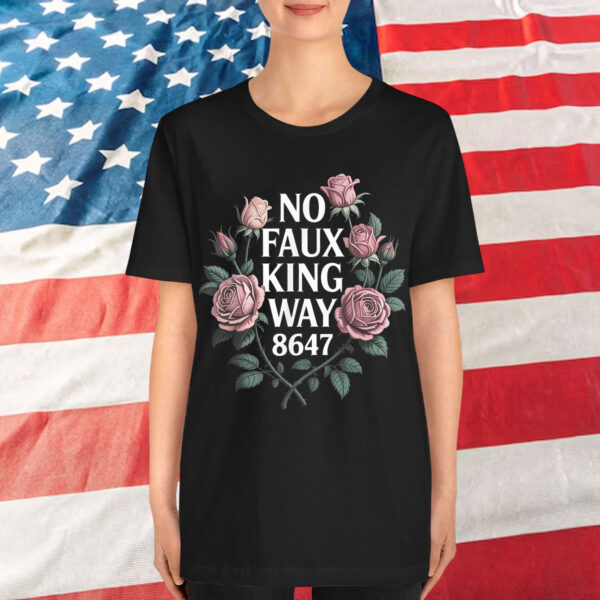 No Faux King Way 86 47 Resist 70s Retro Floral Shirt