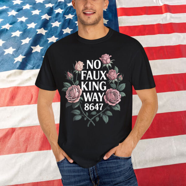 No Faux King Way 86 47 Resist 70s Retro Floral Shirt