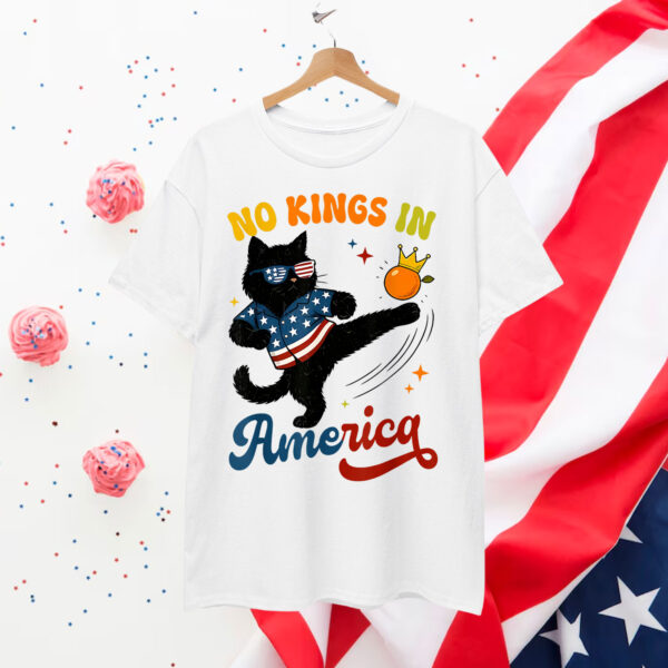 No Faux King Way America Funny Black Cat Shirt