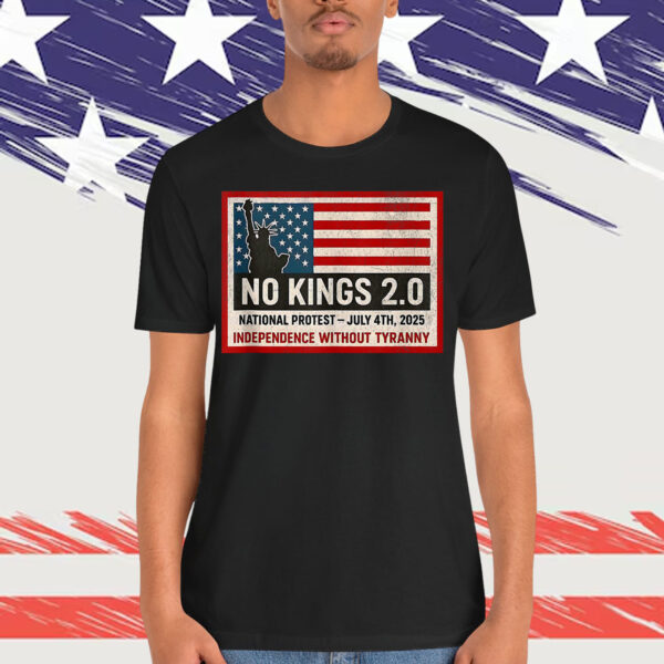 No Kings 2.0 July 4th 2025 Protest Resist Rally Support T-Shirt