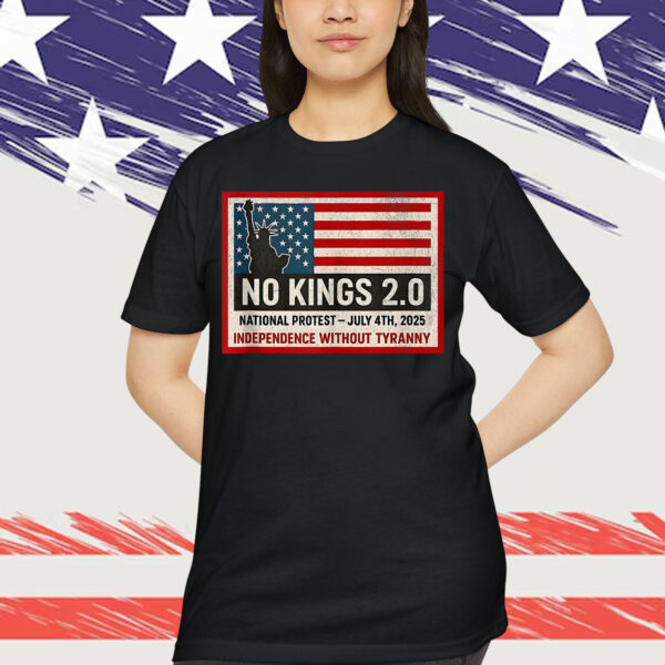 No Kings 2.0 July 4th 2025 Protest Resist Rally Support T-Shirt