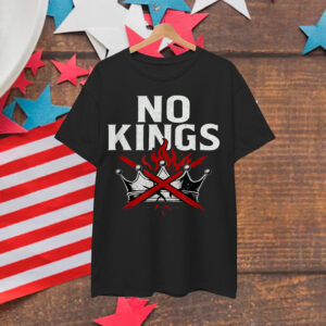 No Kings Graphic Bold Symbolic Design Shirt