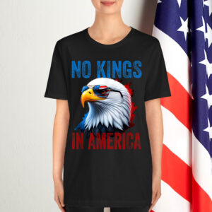 No Kings In America Eagle Patriotic Sunglasses Shirt