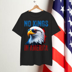 No Kings In America Eagle Patriotic Sunglasses Shirt