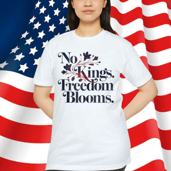 No Kings In America Freedom Blooms Floral Protest Political T-Shirt