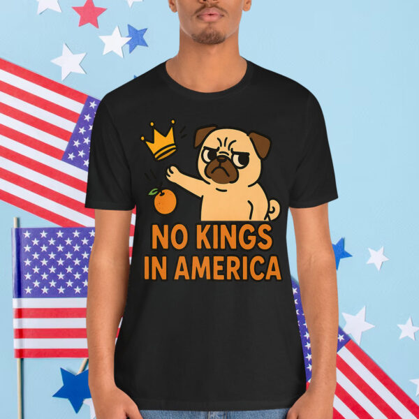 No Kings In America Funny Retro Animal T-Shirt