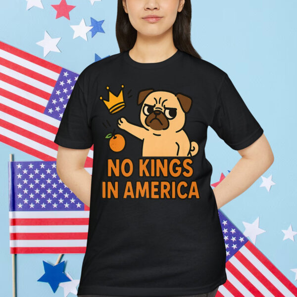 No Kings In America Funny Retro Animal T-Shirt