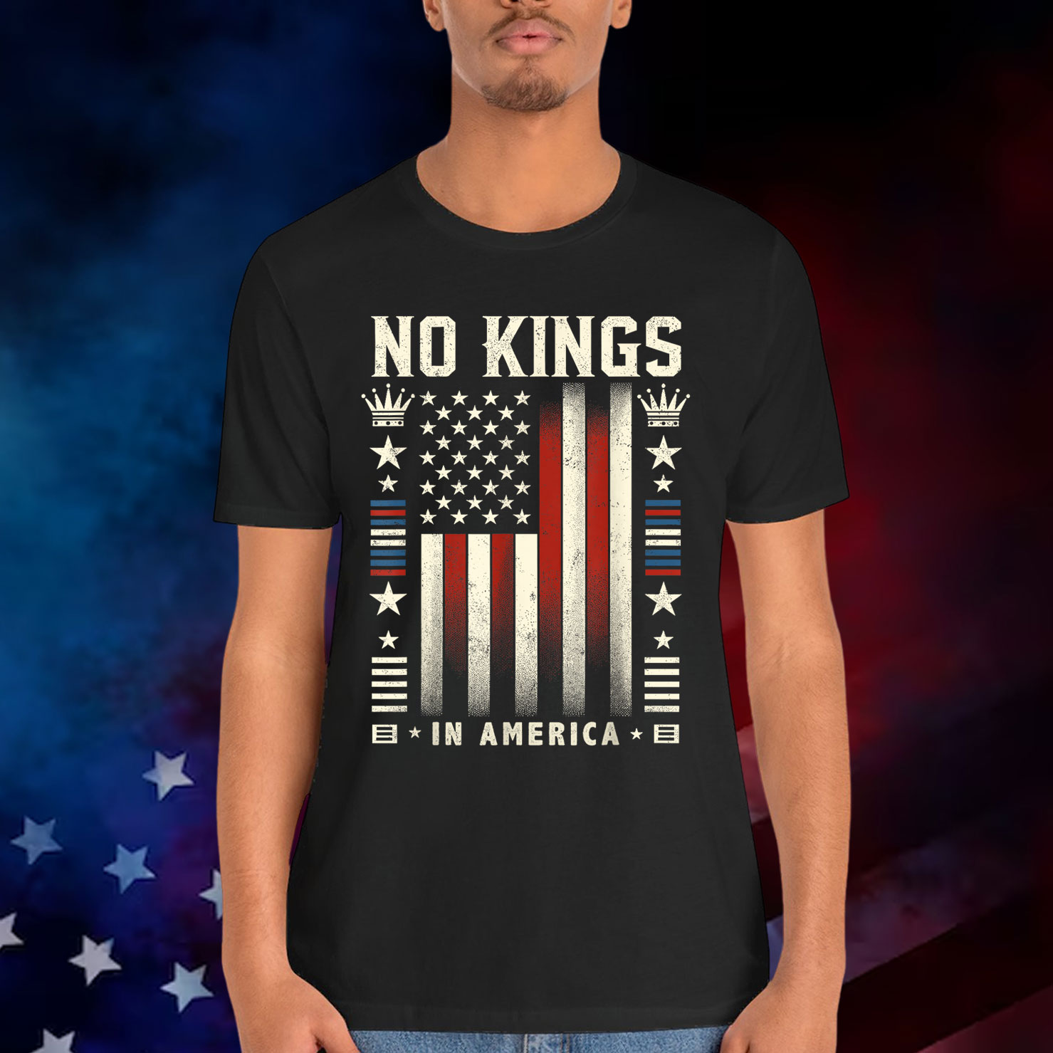 No Kings In America Patriotic Democracy Vintage Shirt