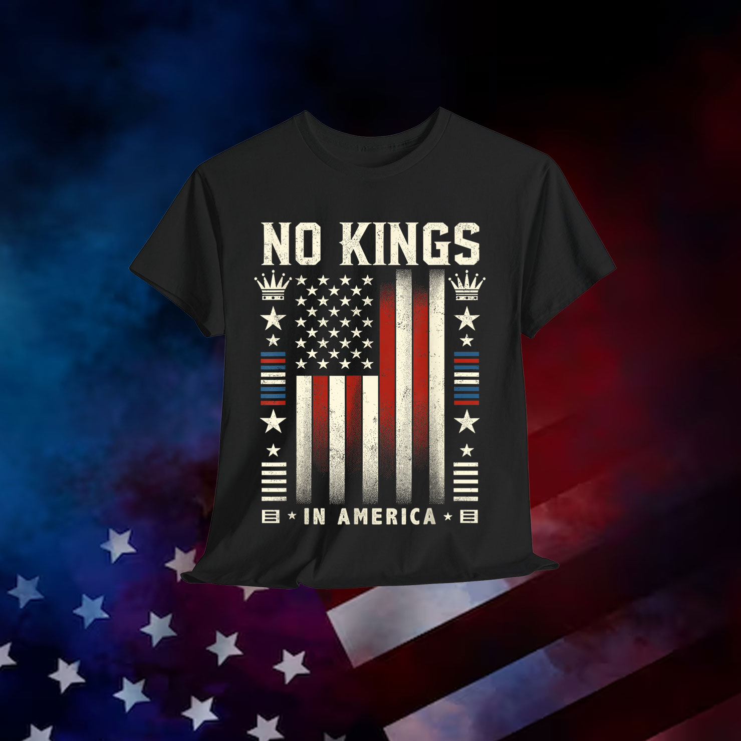 No Kings In America Patriotic Democracy Vintage Shirt