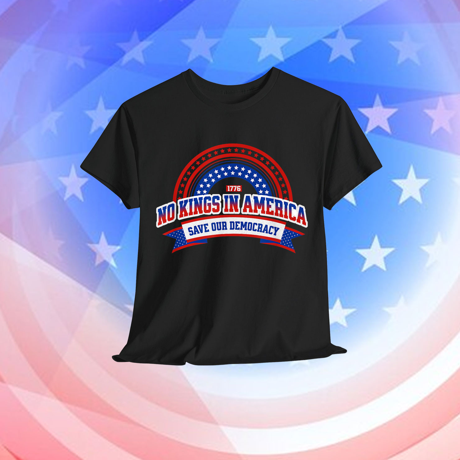 No Kings In America Patriotic Save Shirt