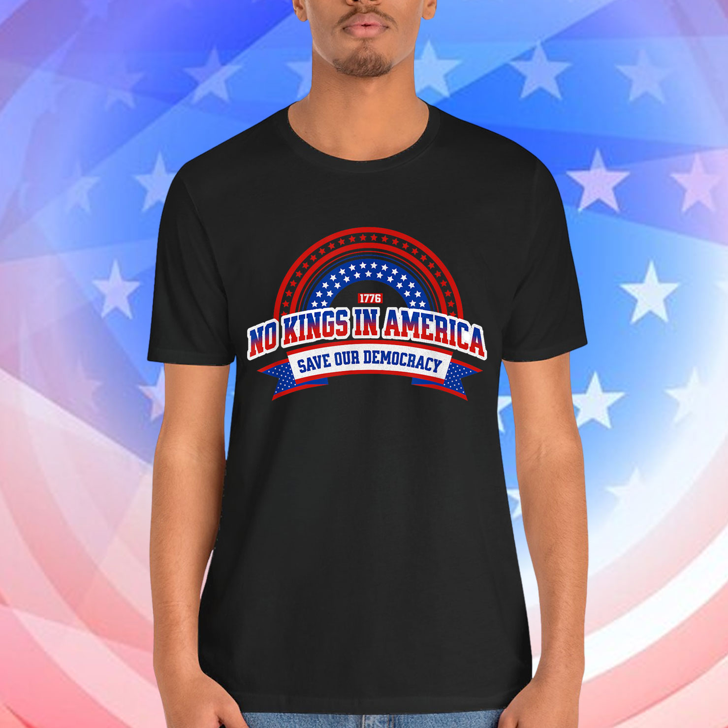 No Kings In America Patriotic Save Shirt