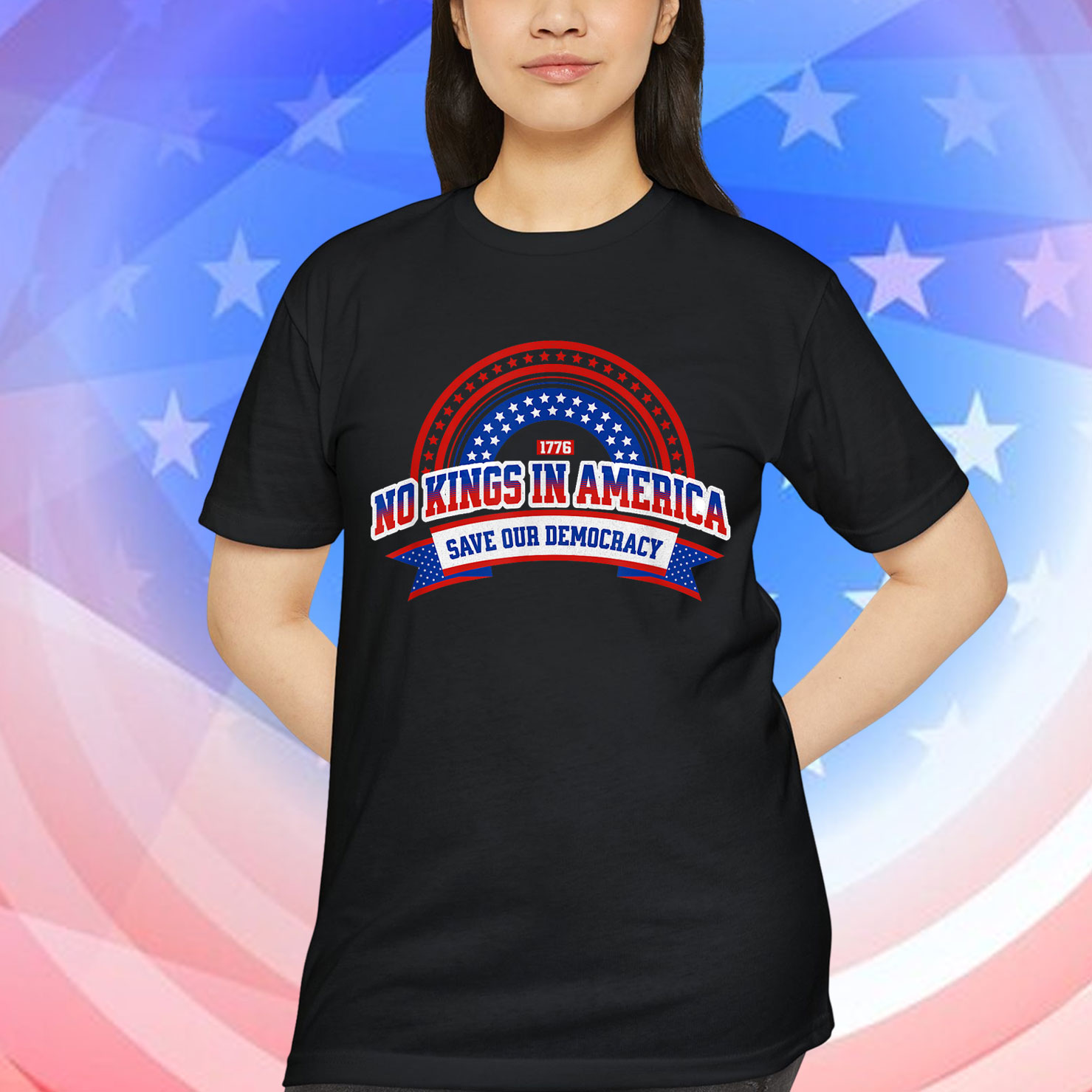 No Kings In America Patriotic Save Shirt