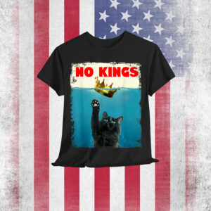 No Kings In America Protest Funny Cat For T-Shirt