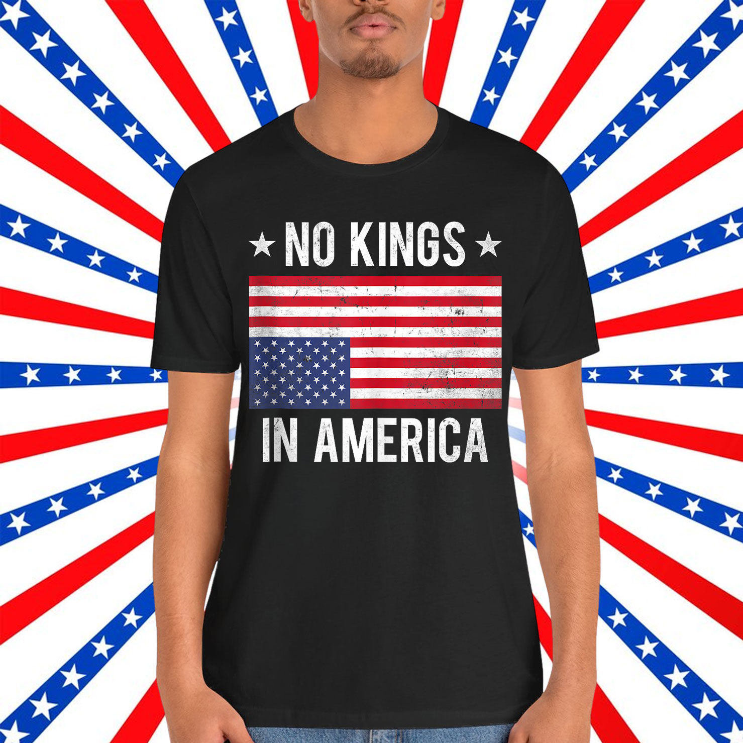 No Kings In America Protest Upside American Shirt