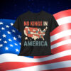 No Kings In America Retro USA Map Patriotic Shirt